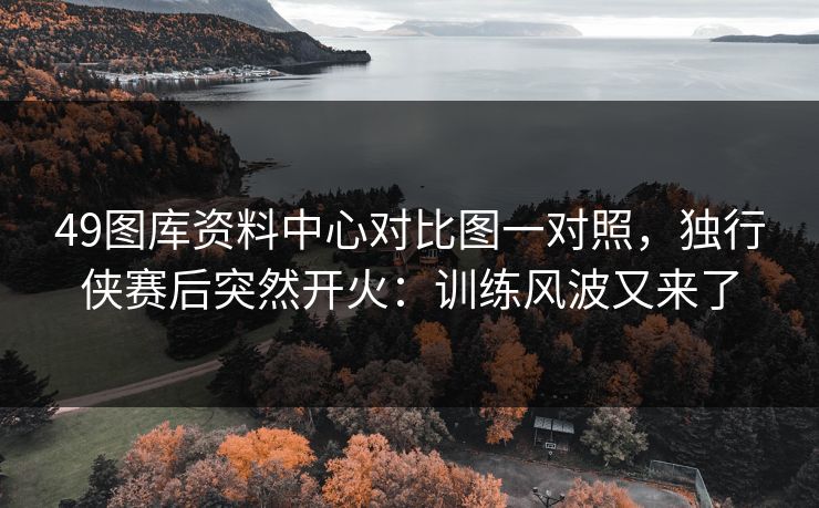 49图库资料中心对比图一对照，独行侠赛后突然开火：训练风波又来了
