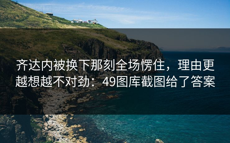 齐达内被换下那刻全场愣住,理由更越想越不对劲:49图库截图给了答案 齐达内被换下那刻全场愣住,理由更越想越不对劲:49图库截图给了答案